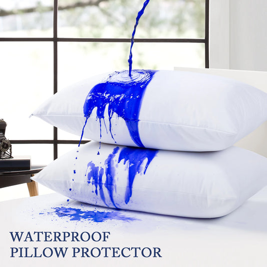 Smooth Waterproof Pillow Cover for Pillow Case Protector Allergy Pillow Case