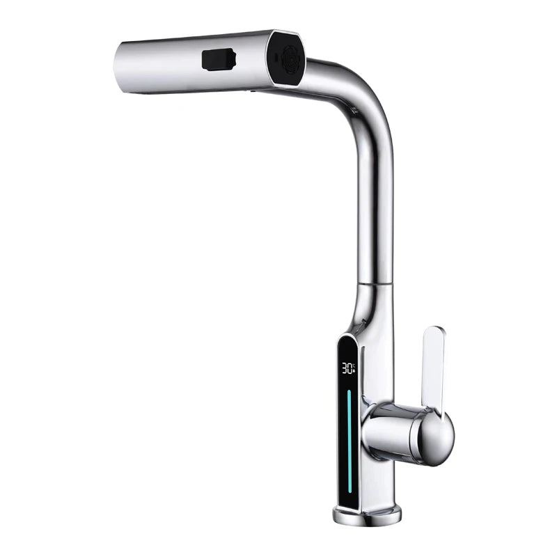 LED Temperature Display Faucet Kitchen Faucet Modern Style Sink Faucet for Kitchen