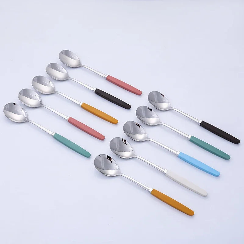 Luxury Cutlery Set Korean Chopsticks Spoon Dinnerware Stainless Steel Tableware Set