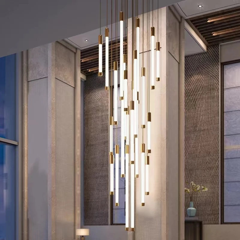 Lighting Penthouse Home Decor Restaurant Bright High-Rise Chandelier