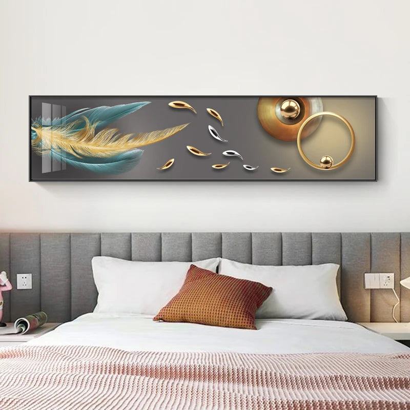 Nordic Decorative Painting Living Room Poster Modern Nine Fish Geometric